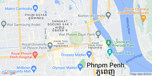 Map of Boeung Kak 1, Toul Kork, Phnom Penh
