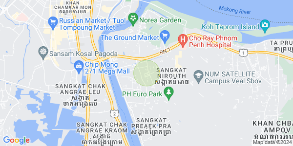 Map of Nirouth, Chbar Ampov, Phnom Penh