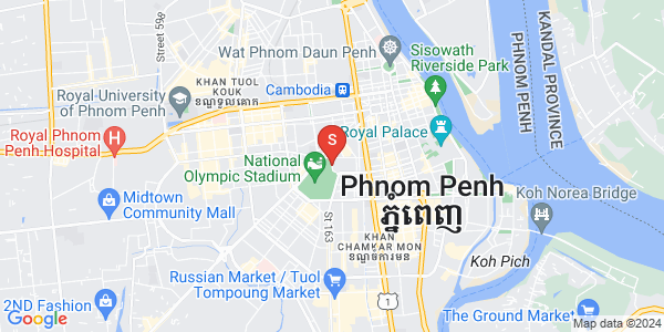 Mapa: Boeung Kak 1, Toul Kork, Phnom Penh