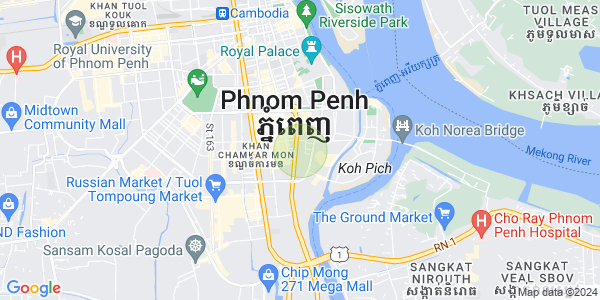 แผนที่ โตนเลบาสัก, จัมการมอน, พนมเปญ