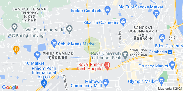 Mapa: Khmuonh, Sen Sok, Phnom Penh