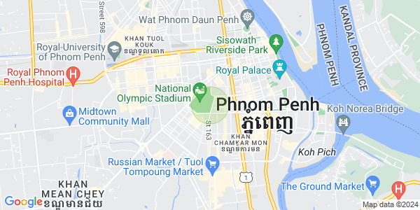Mapa: Veal Vong, 7 Makara, Phnom Penh
