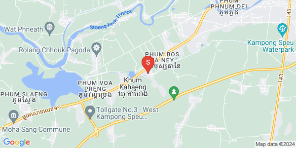 Map of 4 លំ, Kahang, Samraong Tong, Kampong Speu