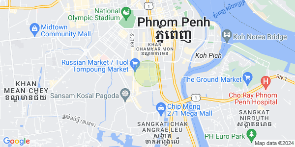 ボエントラベク, チャムカモン, プノンペンの地図