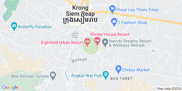 Sala Kamraeuk县, 暹粒地图