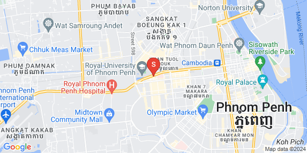 Mapa: Boeung Kak 2, Toul Kork, Phnom Penh