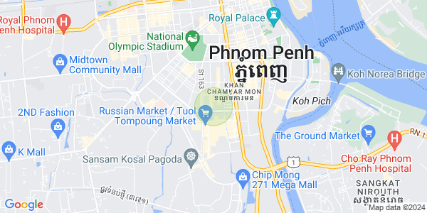 Mapa: Toul Tum Poung 1, Chamkarmon, Phnom Penh