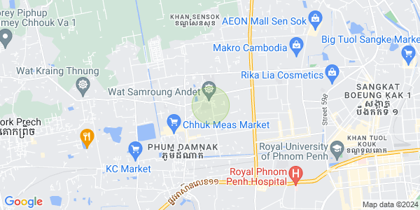 Mapa: Kouk Khleang, Sen Sok, Phnom Penh