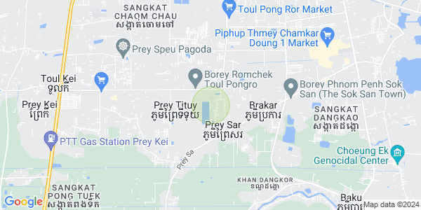 Prey Sa镇, 丹考, 金边地图