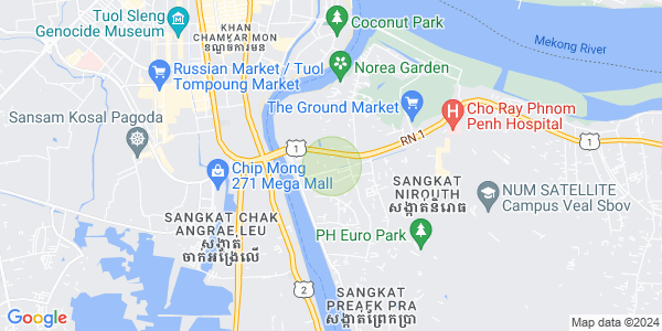 Map of Nirouth, Chbar Ampov, Phnom Penh