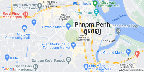 Mapa: Toul Svay Prey 1, Boeng Keng Kang, Phnom Penh