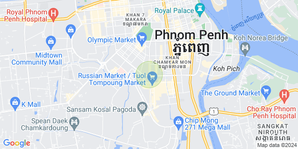 Mapa: Toul Tum Poung 2, Chamkarmon, Phnom Penh