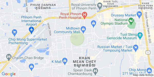 Mapa: Ou Baek K'am, Sen Sok, Phnom Penh