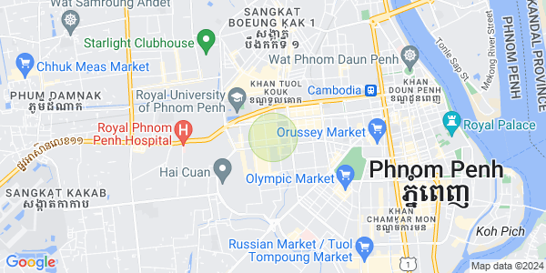 Mapa: Tuek L'ak 2, Toul Kork, Phnom Penh
