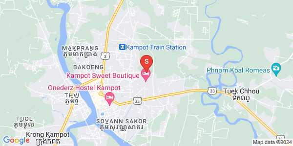 Mapa: ផ្លូវបេតុង, Trapeang Thum, Tuek Chhou, Kampot