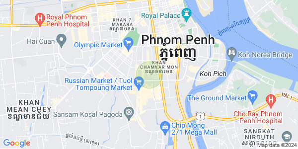 Mapa: BKK 3, Boeng Keng Kang, Phnom Penh