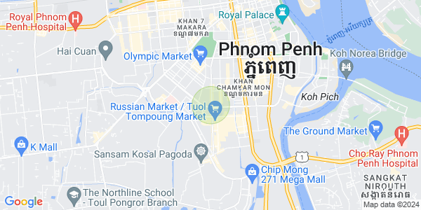 万景岗1分区（BKK1), 波哥堪, 金边地图