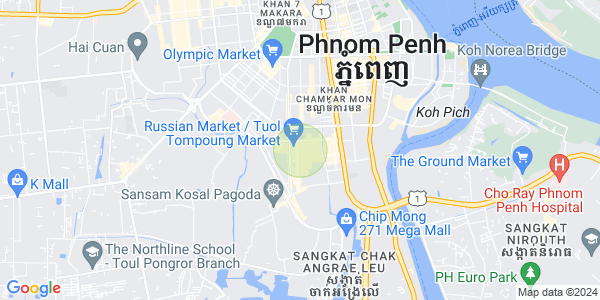 Mapa: Toul Tum Poung 2, Chamkarmon, Phnom Penh