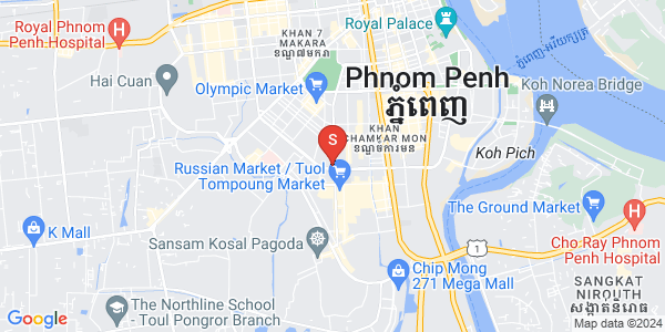 Mapa: Boeung Kak 1, Toul Kork, Phnom Penh