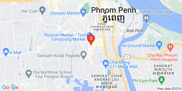 Map of Toul Tum Poung 1, Chamkarmon, Phnom Penh