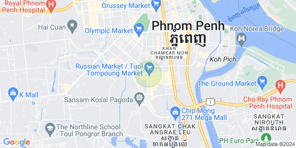 Mapa: Toul Tum Poung 2, Chamkarmon, Phnom Penh