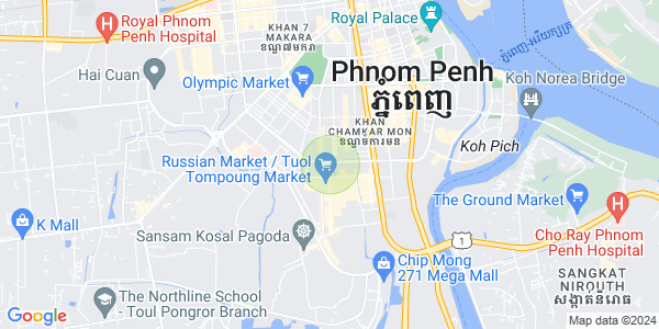 Mapa: Toul Tum Poung 2, Chamkarmon, Phnom Penh