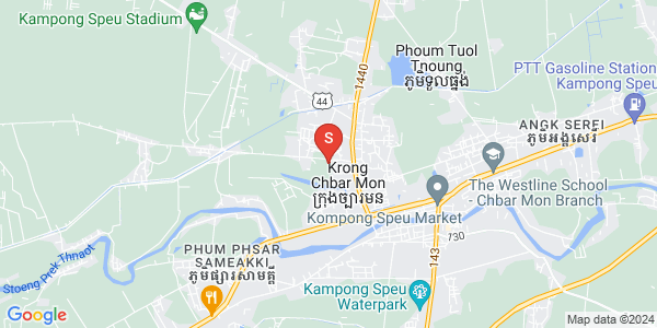 44, Chbar Mon市, 磅士卑省地图