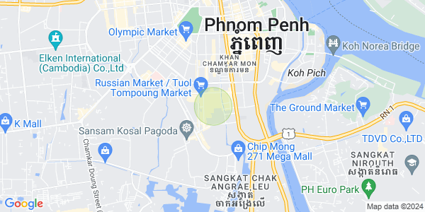 แผนที่ พสาร์เดิมทะกอ, จัมการมอน, พนมเปญ