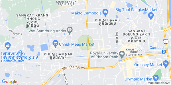 Mapa: Khmuonh, Sen Sok, Phnom Penh