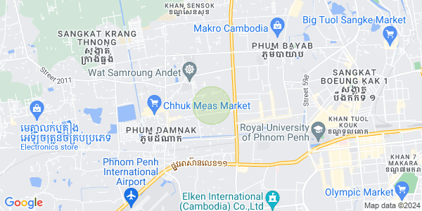 Mapa: Krang Thnong, Sen Sok, Phnom Penh