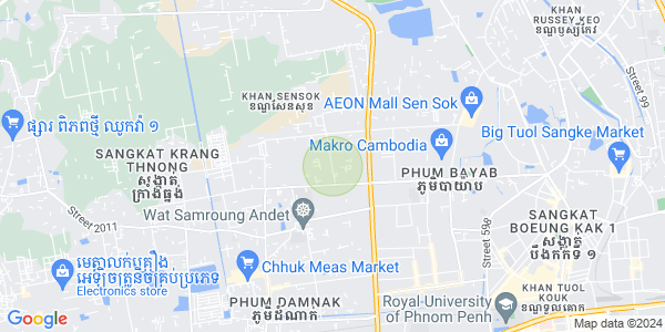 Map of Kouk Khleang, Sen Sok, Phnom Penh