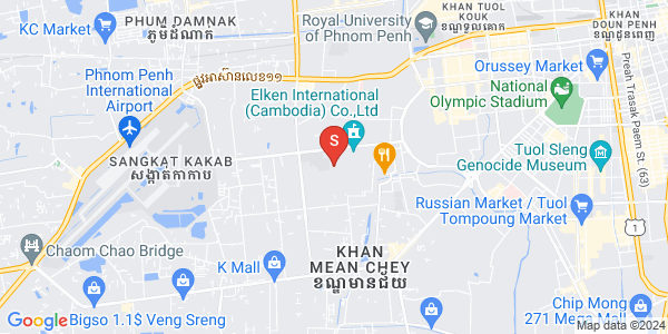 Mapa: 2004 Chukroth, Ou Baek K'am, Sen Sok, Phnom Penh