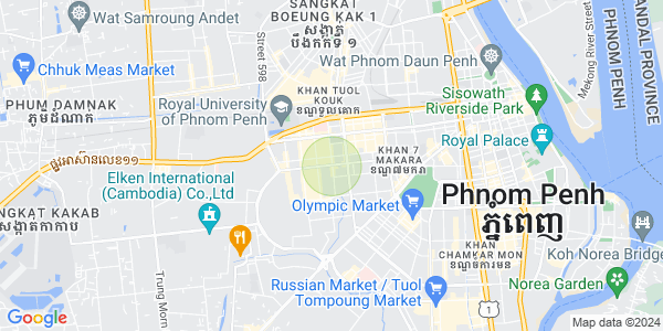 Map of Boeung Kak 1, Toul Kork, Phnom Penh