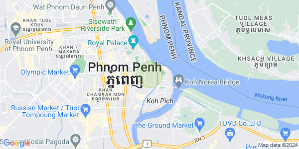 Mapa: Tonle Bassac, Chamkarmon, Phnom Penh