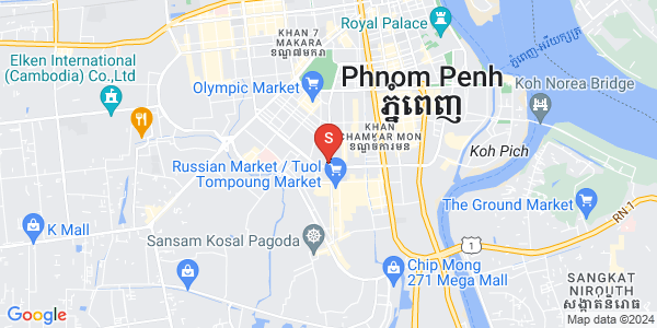 万景岗3分区（BKK3), 波哥堪, 金边地图