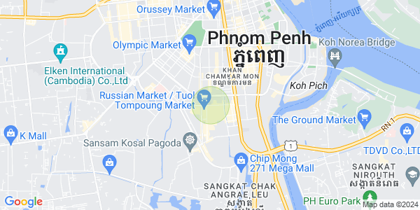 Mapa: Toul Tum Poung 1, Chamkarmon, Phnom Penh