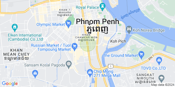 Carte de Tonle Bassac, Chamkarmon, Phnom Penh