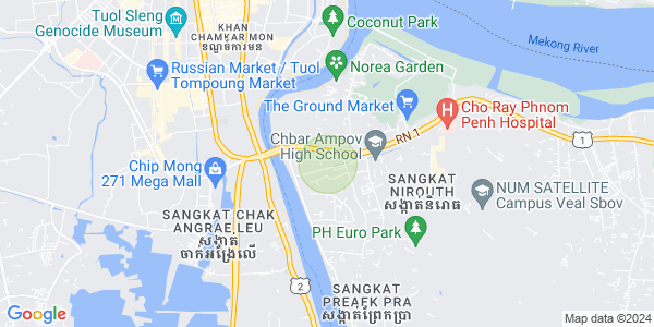 Mapa: Nirouth, Chbar Ampov, Phnom Penh