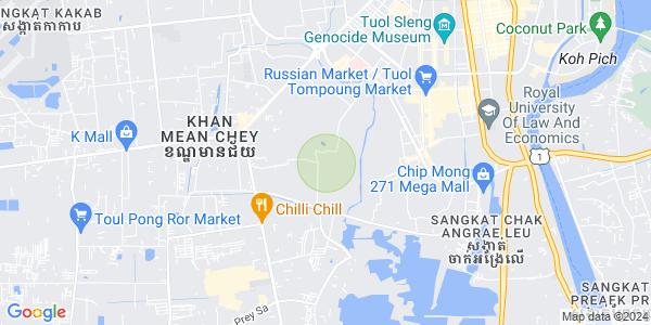 Stueng Mean chey区, 棉芷区, 金边地图