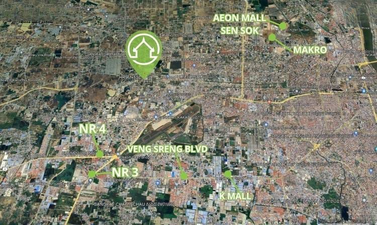 Kakab 2, Por Sen Chey, Phnom Penh的平房出售