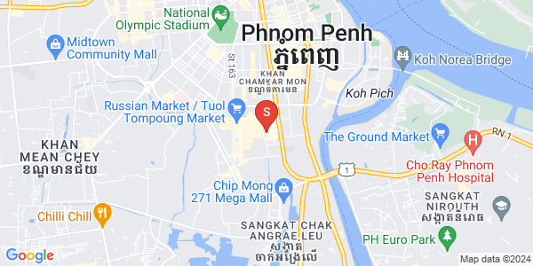 Mapa: Boeung Trabek, Chamkarmon, Phnom Penh