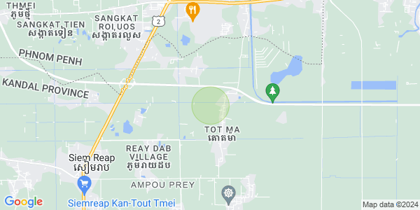 Carte de Cheung Kaeub, Kandal Stueng, Kandal