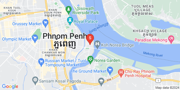 Map of Tonle Bassac, Chamkarmon, Phnom Penh
