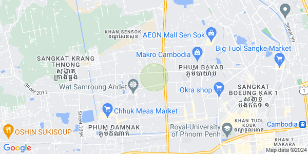 Mapa: Khmuonh, Sen Sok, Phnom Penh