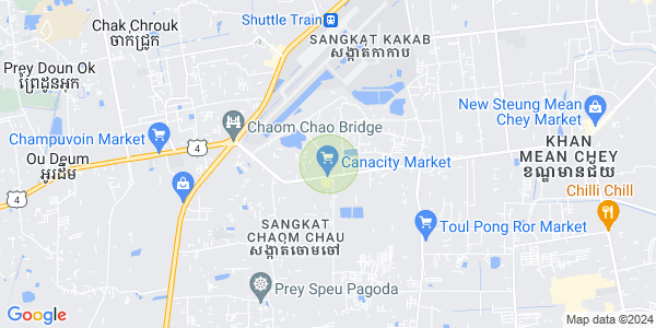 Mapa: Chaom Chau 1, Por Sen Chey, Phnom Penh