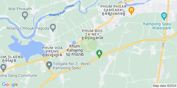 Chbar Mon市, 磅士卑省地图