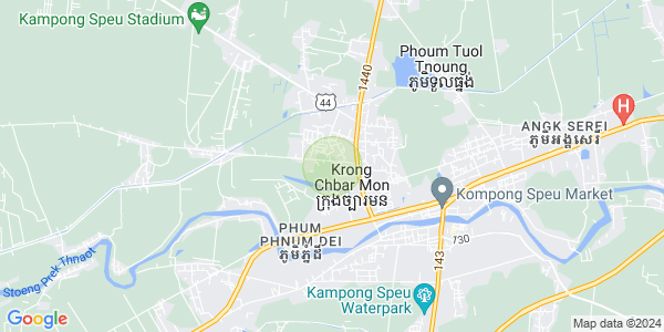 Chbar Mon市, 磅士卑省地图