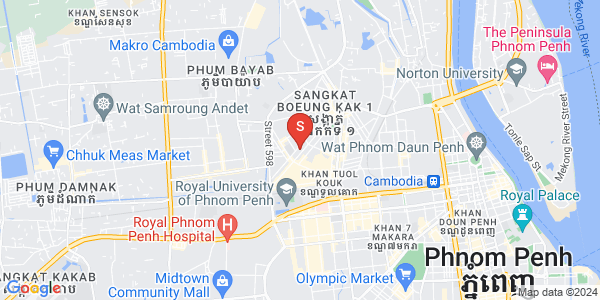 Map of Boeung Kak 2, Toul Kork, Phnom Penh