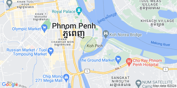 Carte de Tonle Bassac, Chamkarmon, Phnom Penh