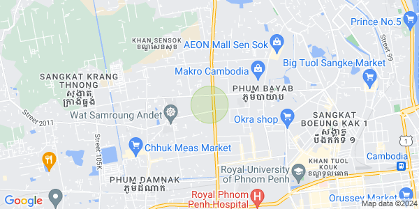 Map of Phnom Penh Thmey, Sen Sok, Phnom Penh